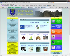 Roscommon County Council Web Site Home Page