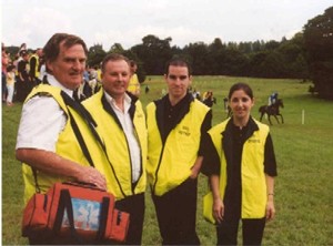 Civil Defense staff members, pictured at the Boyle pony races